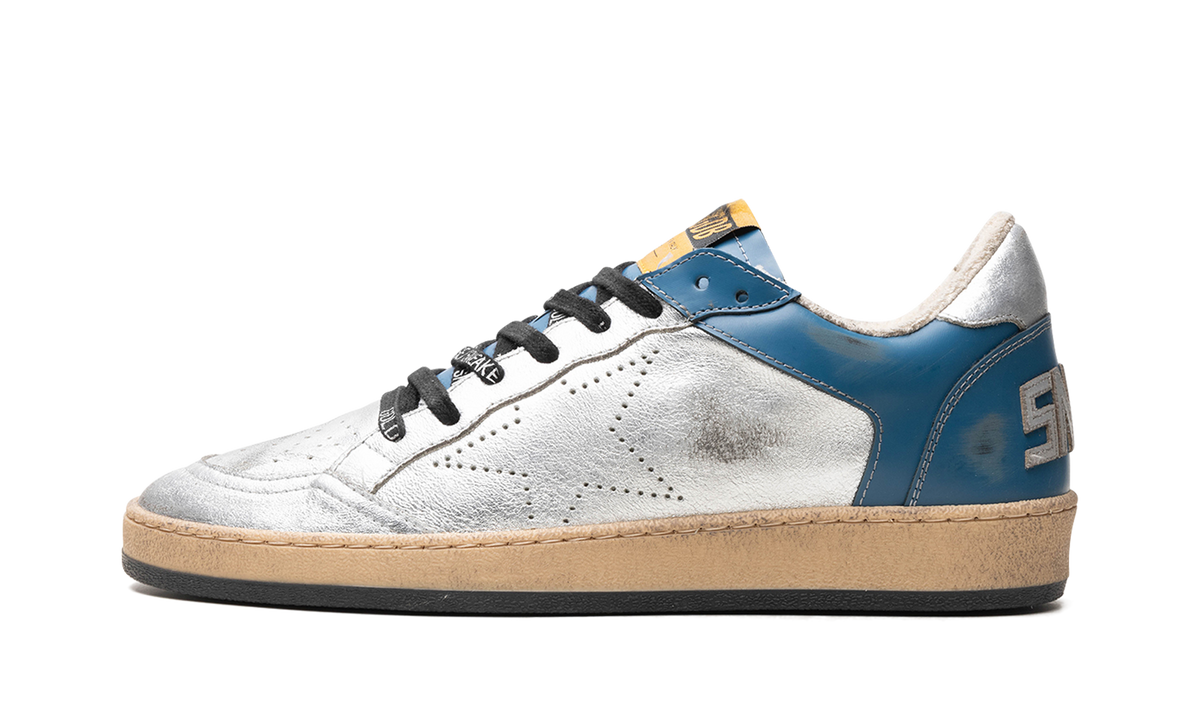 BALL STAR SHINY LEATHER AND LAMINATED UPPER SHINY LEATHER TOE TONGUE AND HEEL LAMINATED SPUR SKATE S "BLUE IVORY" GMF00515.F004377.50768