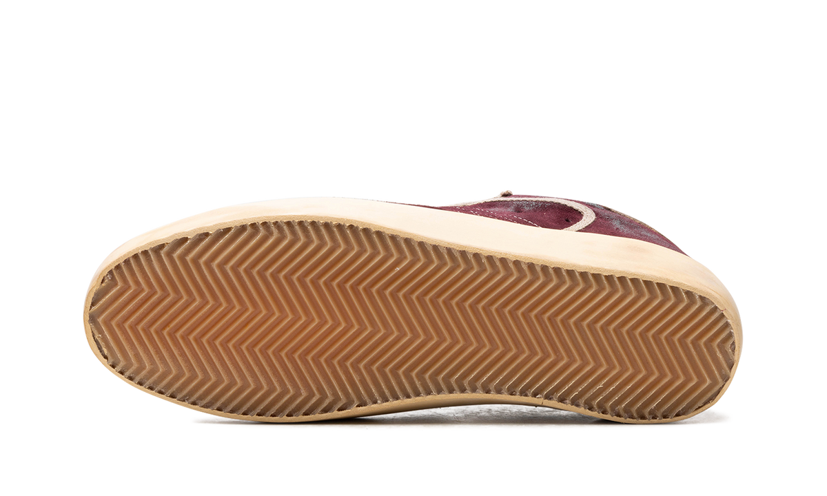 SUPER-STAR PENSTAR SUEDE UPPER CRYSTAL PENSTAR SKATE STAR VINTAGE LEATHER HEEL SIGNATURE FOXING "WINE RED BLACK" GMF00172.F004363.40448