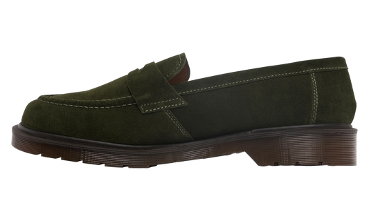 Delapre Penny Repello Calf Suede Loafers "Field Green" 43301301
