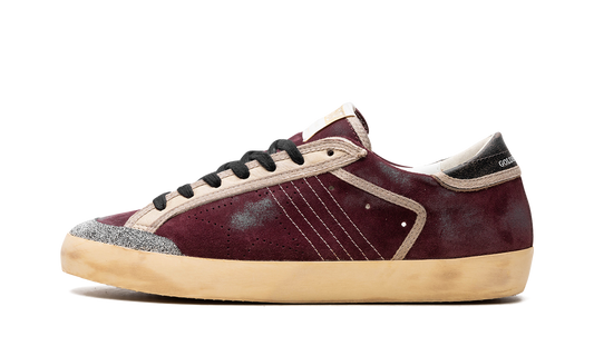 SUPER-STAR PENSTAR SUEDE UPPER CRYSTAL PENSTAR SKATE STAR VINTAGE LEATHER HEEL SIGNATURE FOXING "WINE RED BLACK" GMF00172.F004363.40448